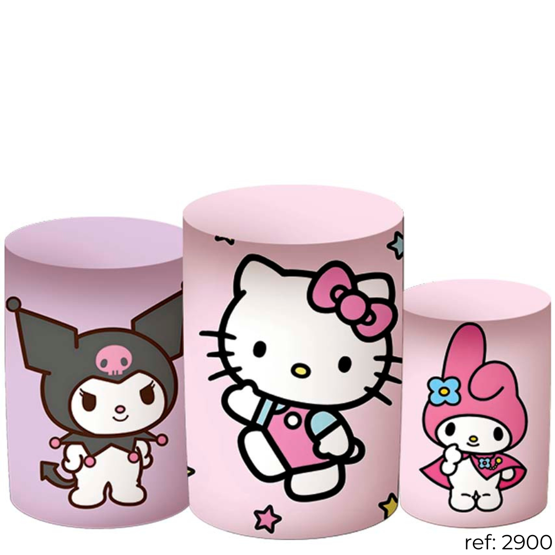 Turma Sanrio - Trio de Capas de Cilindros