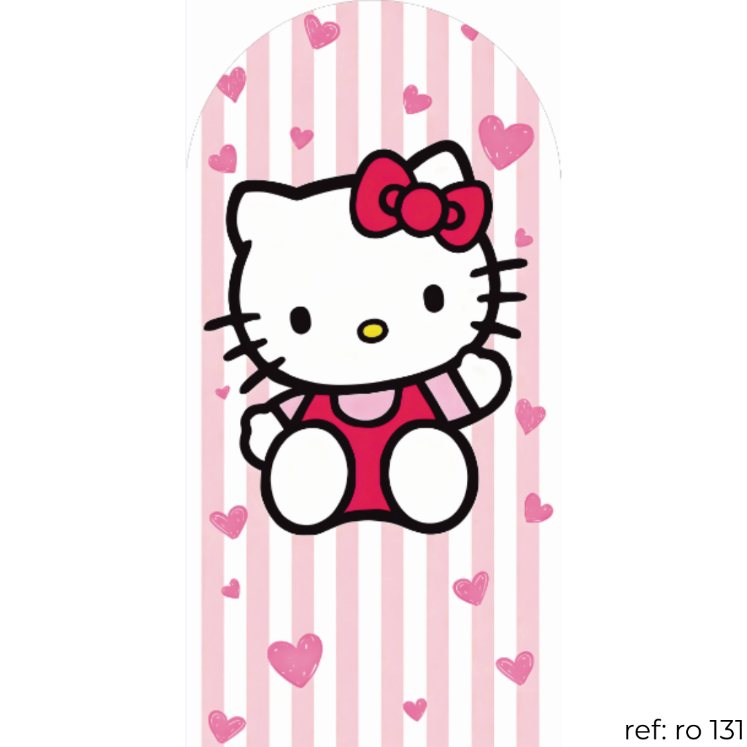 Hello Kitty - Capa de Painel Romano Veste Fácil 100x200