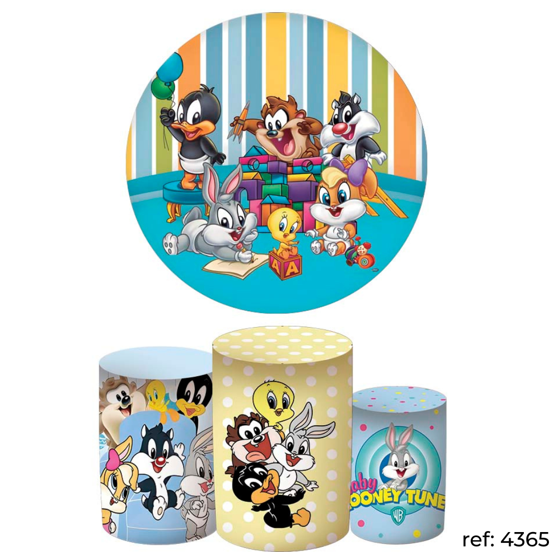 Looney Tunes - Kit Festa (Painel 150cm + Trio de Cilindros)