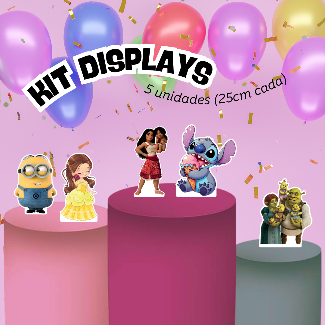 Personalizado - Kit 5 Displays em PS 25cm
