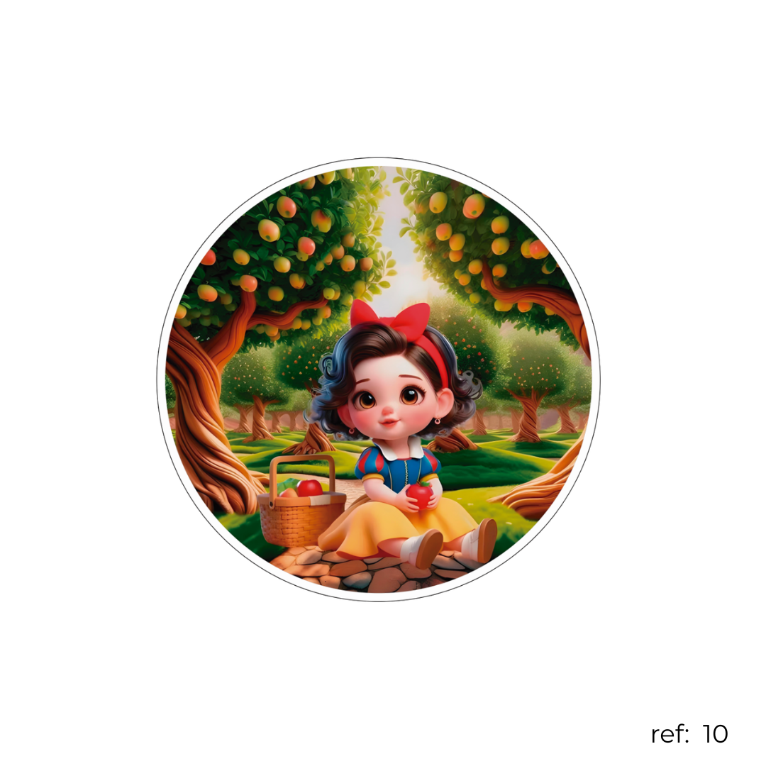 Branca de Neve - Capa de Painel Redondo