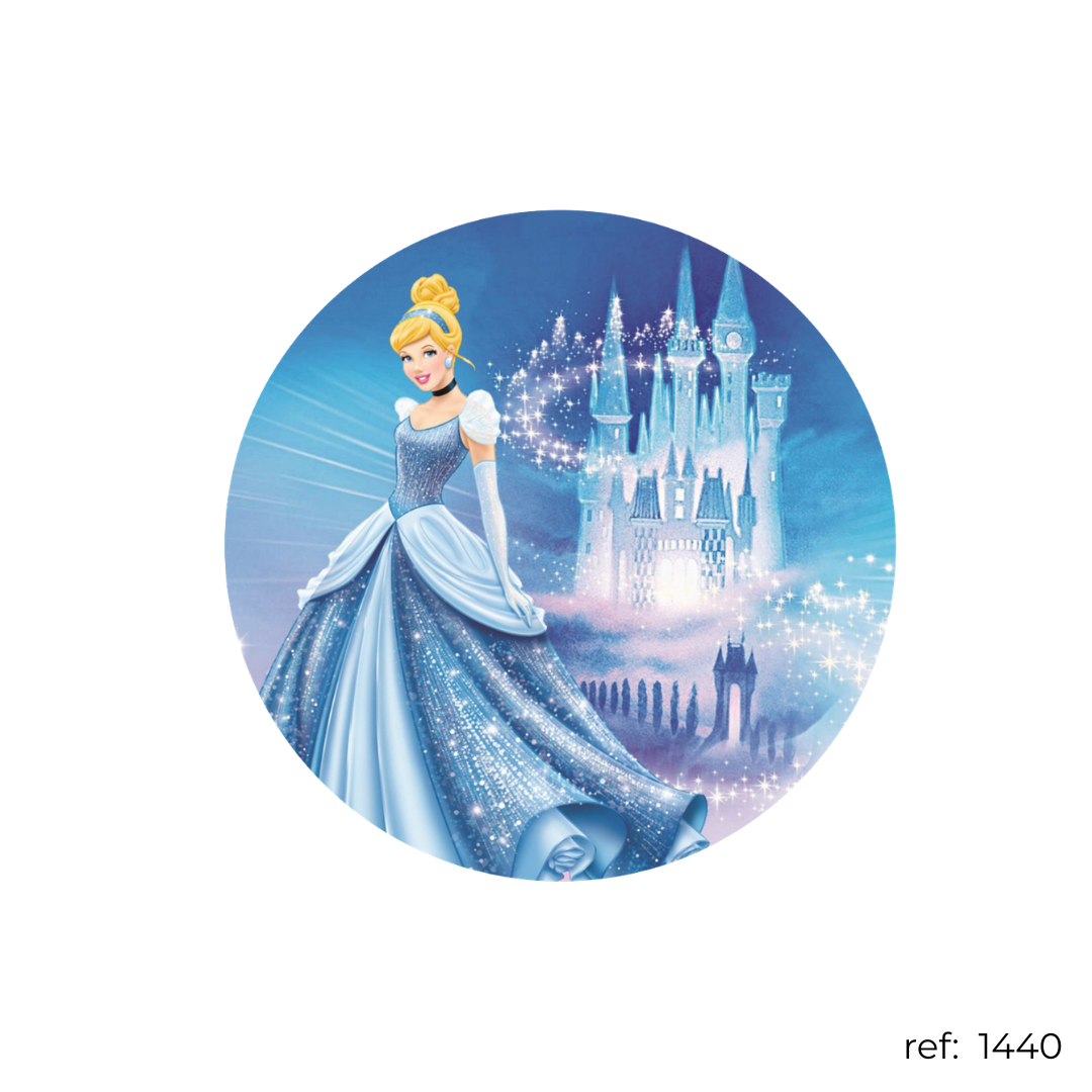 Princesa Cinderela - Capa de Painel Redondo