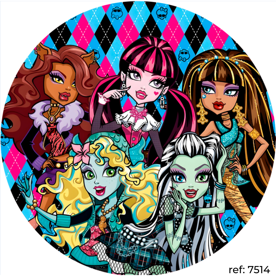 Monster High - Capa de Painel Redondo