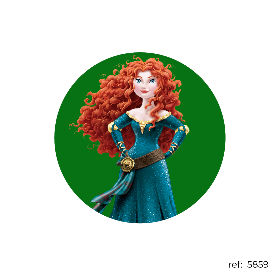 Merida Princesa - Capa de Painel Redondo