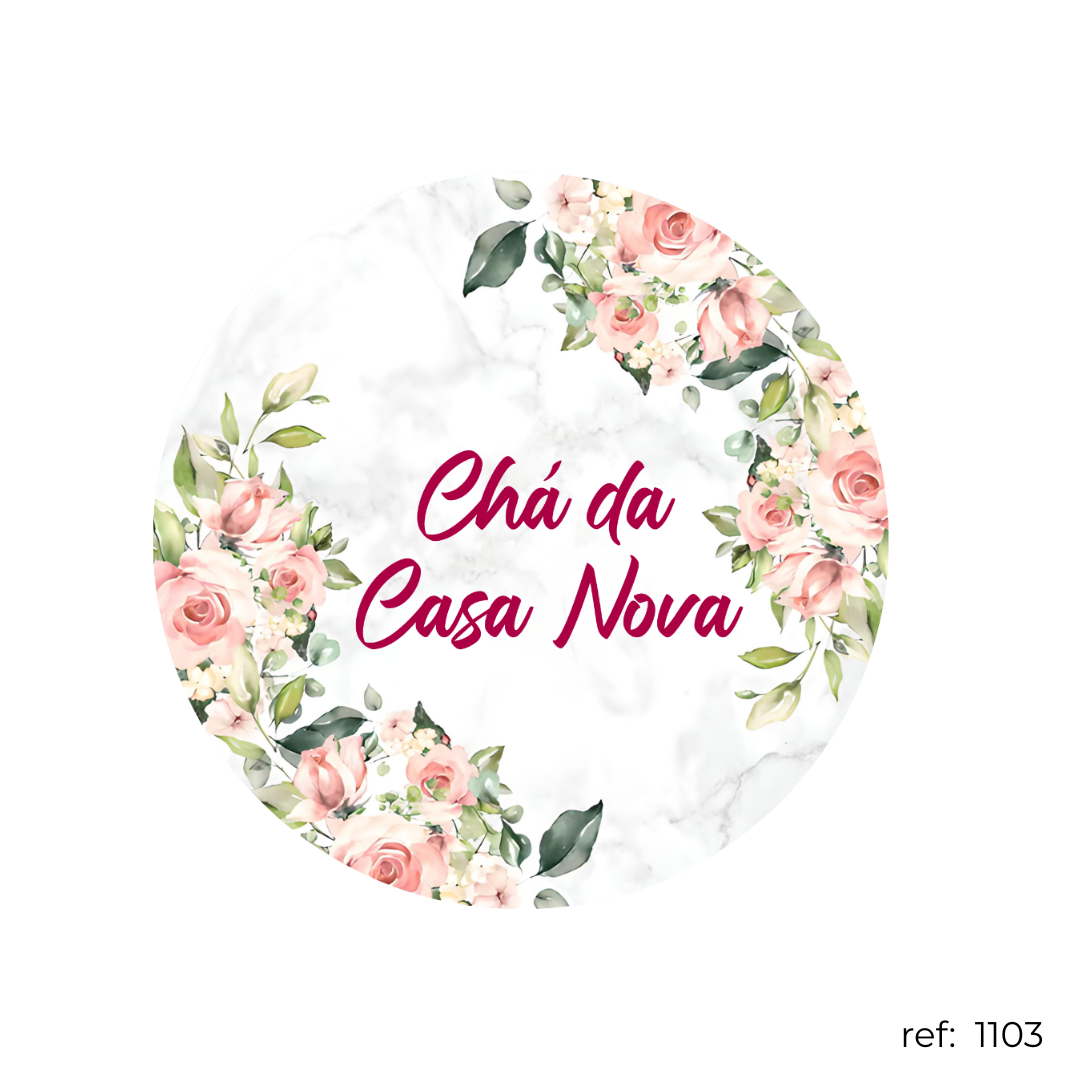 Chá de cozinha / Chá de casa nova - Capa de Painel Redondo