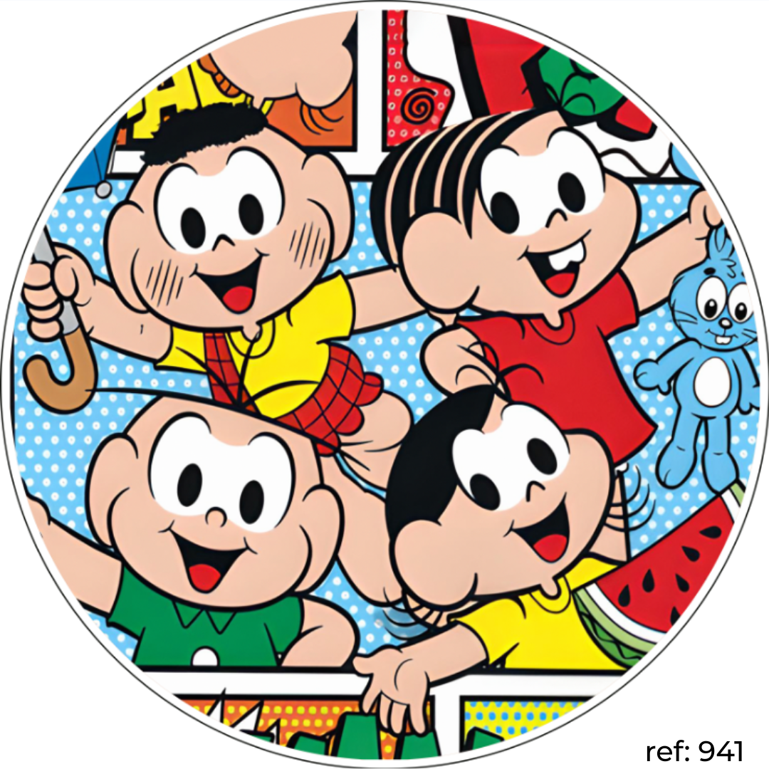 Turma da Mônica - Capa de Painel Redondo