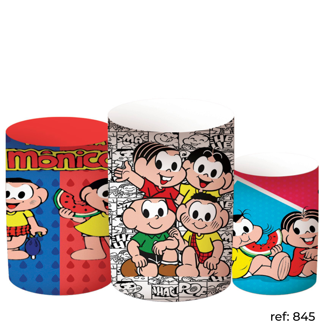 Turma da Mônica - Trio de Capas de Cilindros