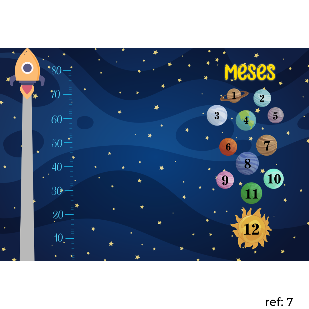 Temas Variados - Tapete Mesversário Retangular c/ Marcador