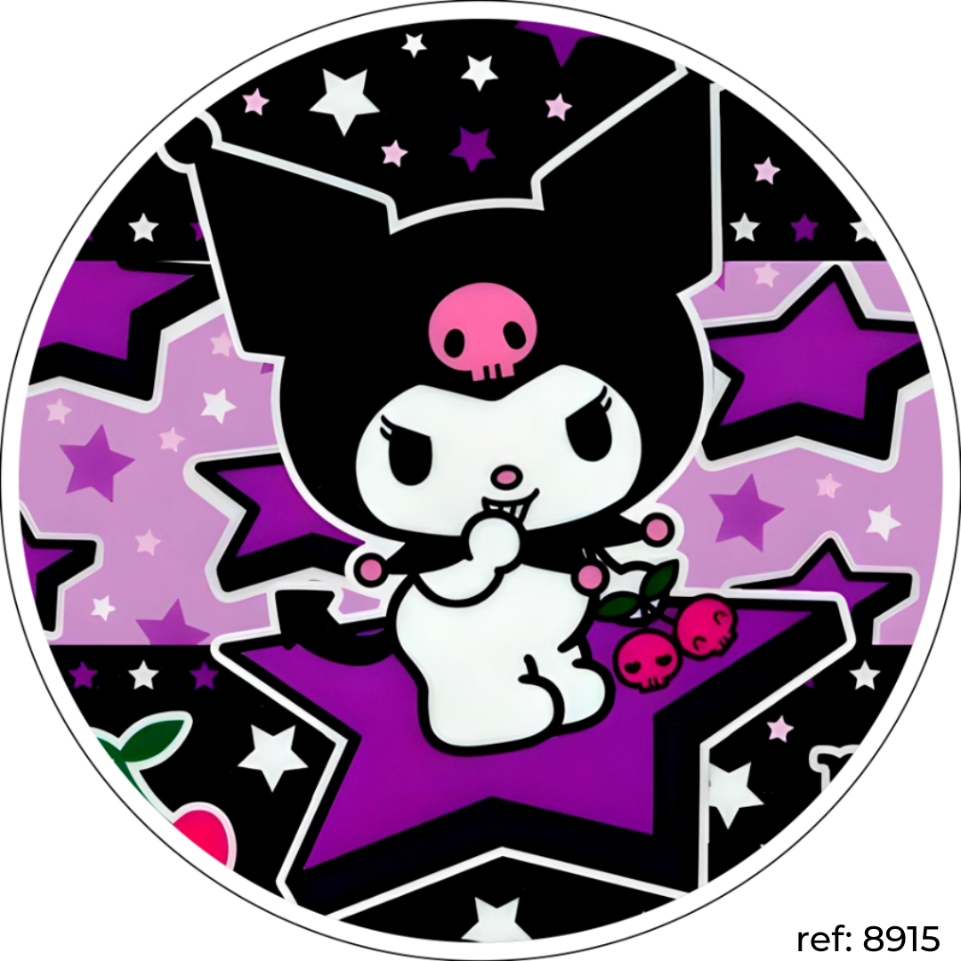 Kuromi - Capa de Painel Redondo