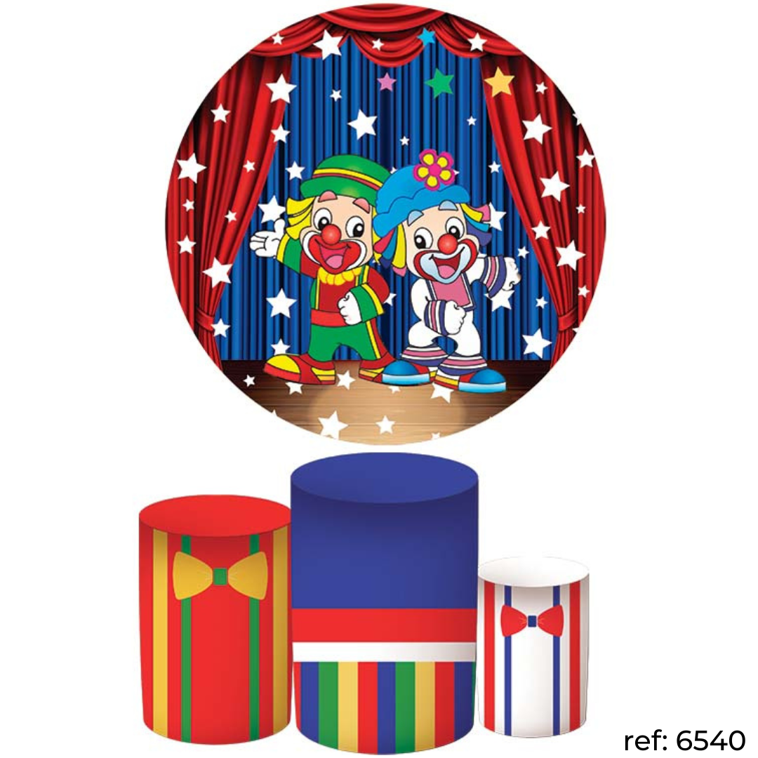 Patati Patatá - Kit Festa (Painel 150cm + Trio de Cilindros)