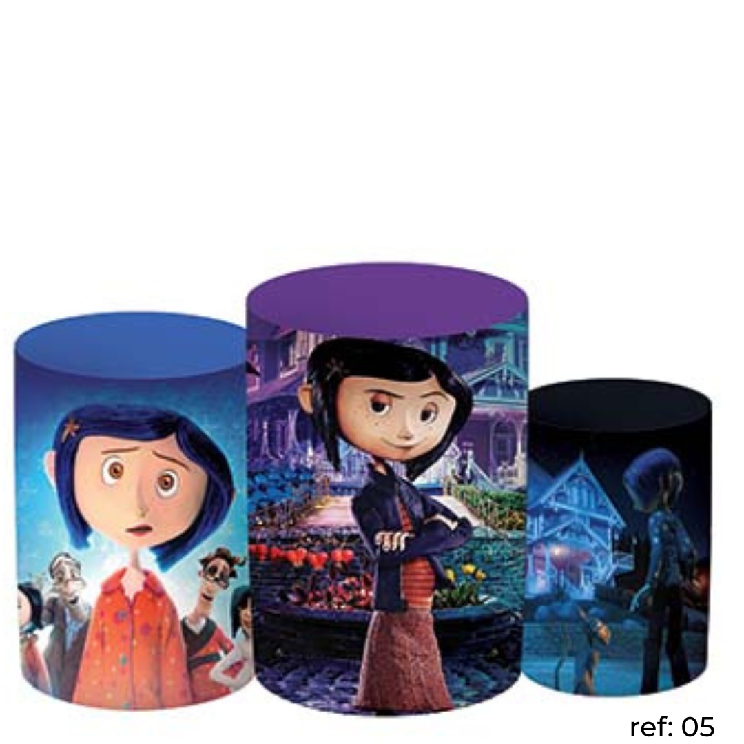 Coraline - Trio de Capas de Cilindros
