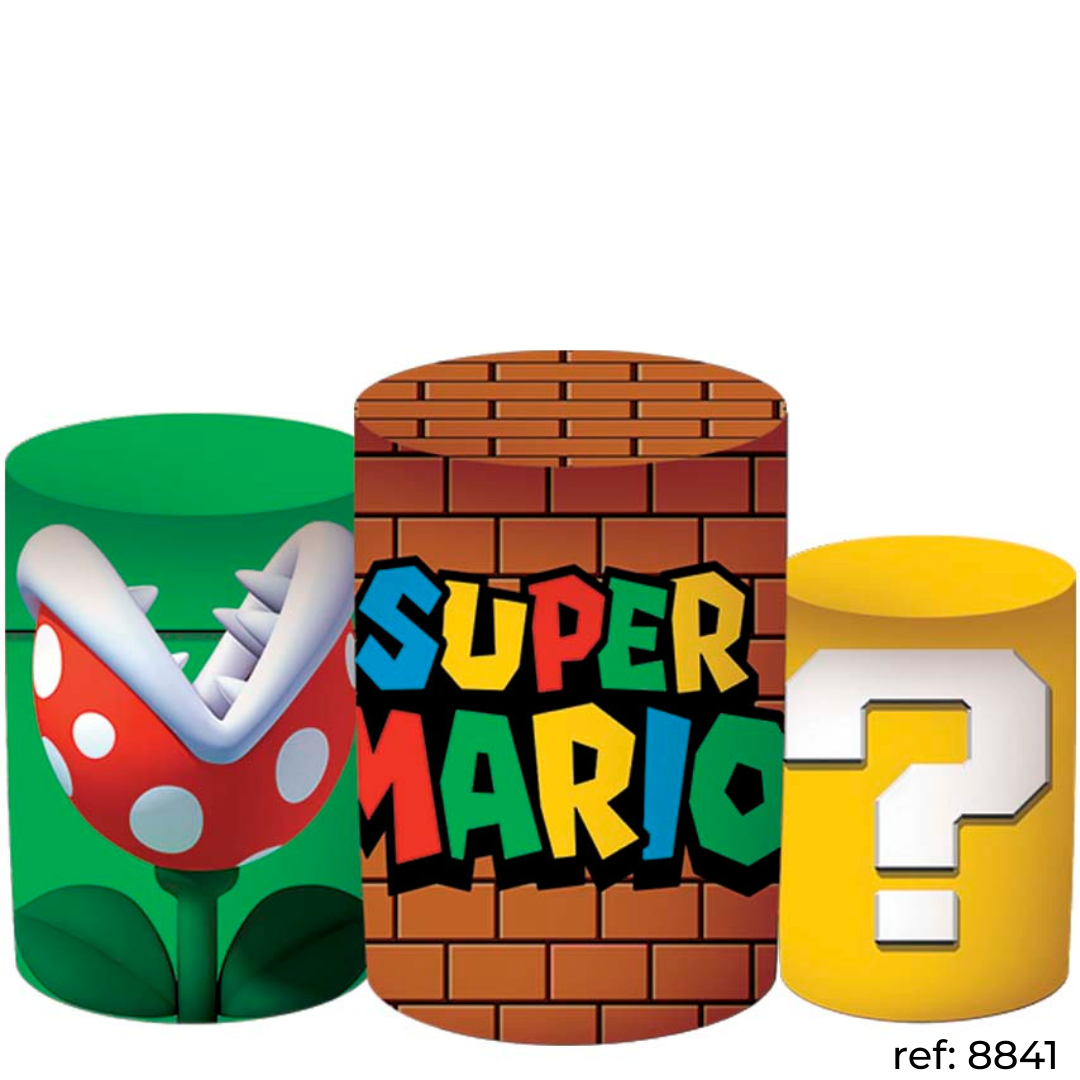 Super Mario - Trio de Capas de Cilindros