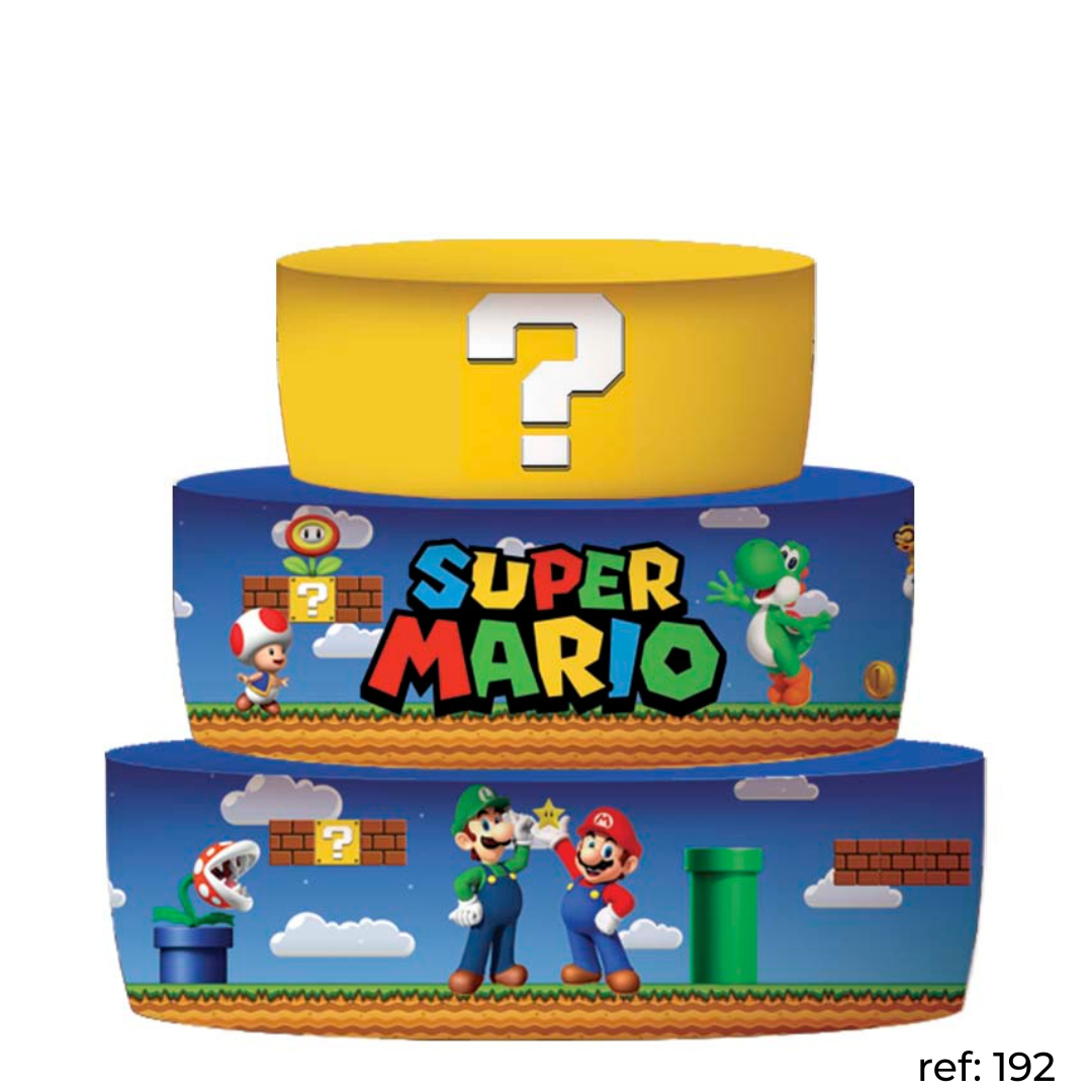 Super Mário - Bolo Fake (trio de capas)