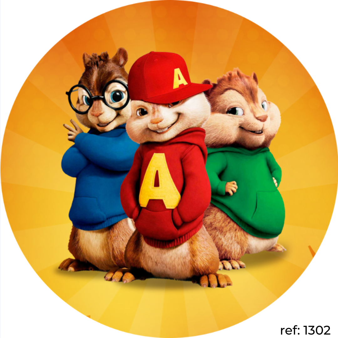 Alvin e os Esquilos/Esquiletes - Capa de Painel Redondo