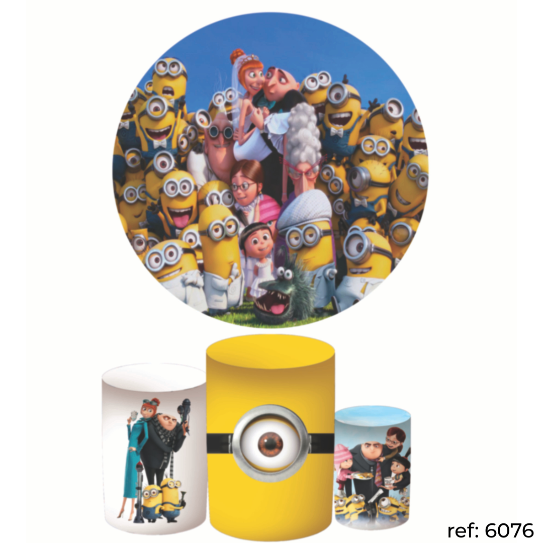 Meu Malvado Favorito/Minions - Kit Festa (Painel 150cm + Trio de Cilindros)