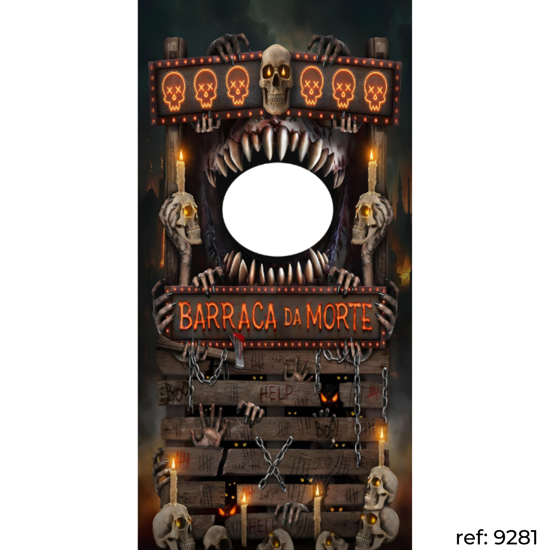 Halloween - Capa de Painel Lateral Vazado Veste Fácil 100x200