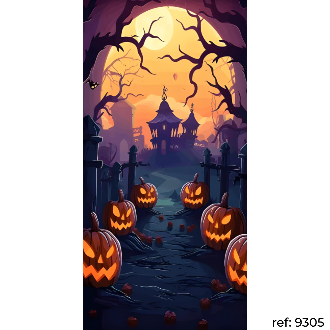 Halloween - Capa de Painel Lateral Veste Fácil 100x200