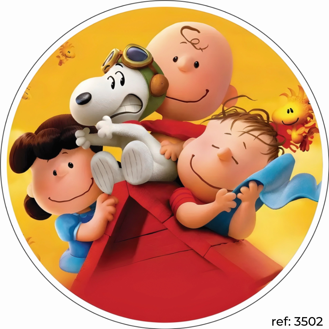 Snoopy & Charlie Brown - Capa de Painel Redondo
