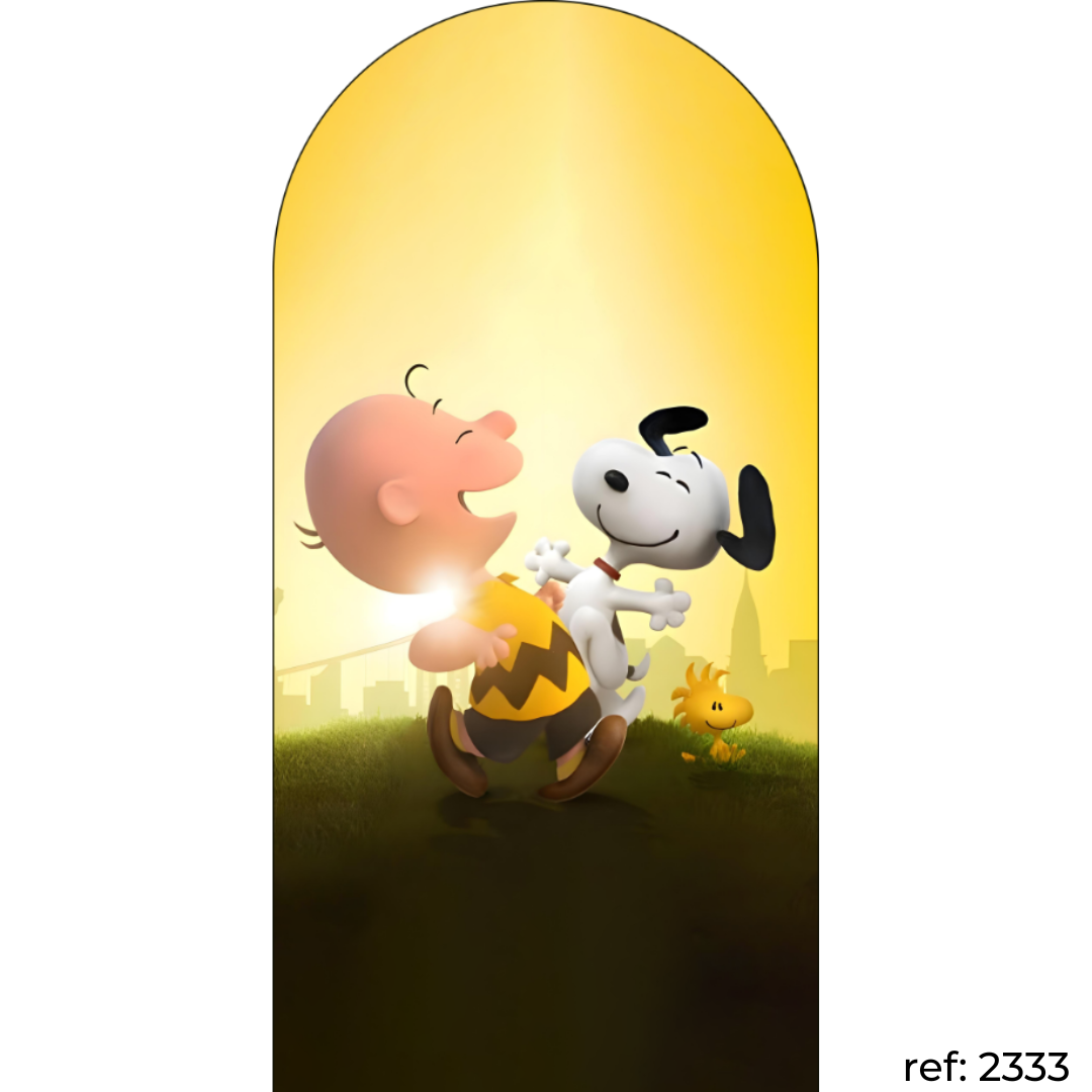 Snoopy & Charlie Brown - Capa de Painel Romano Veste Fácil 100x200
