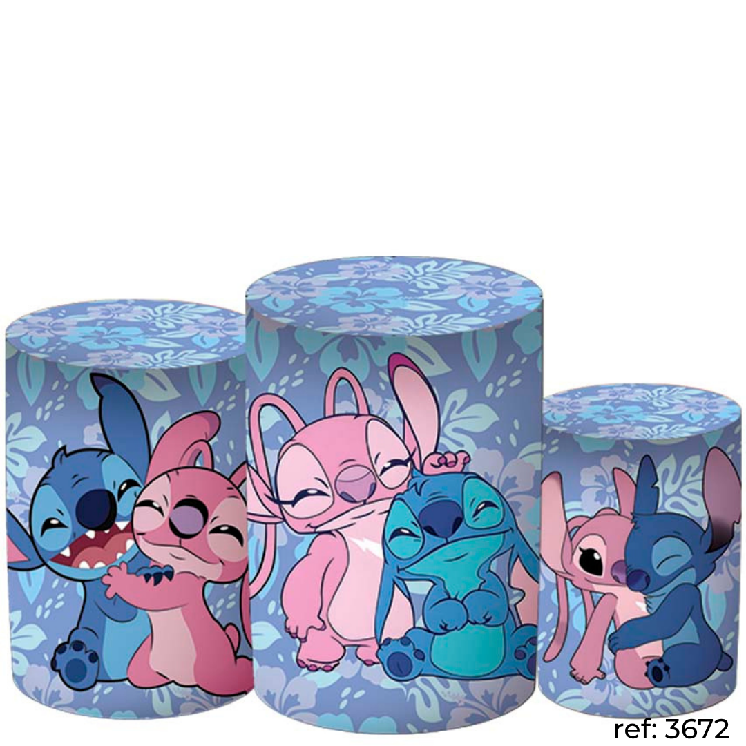Stitch & Angel - Trio de Capas de Cilindros