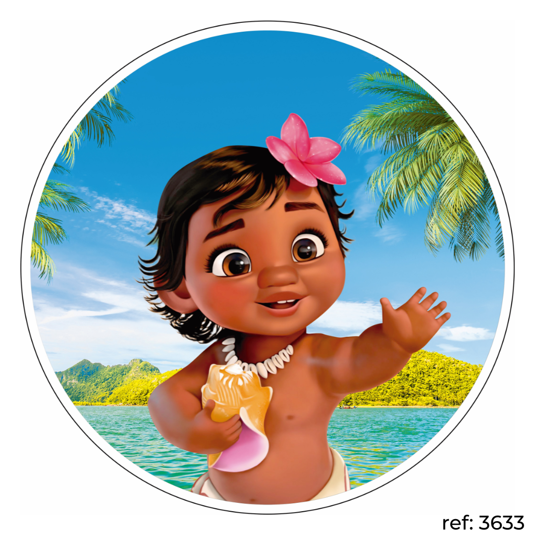 Moana - Capa de Painel Redondo