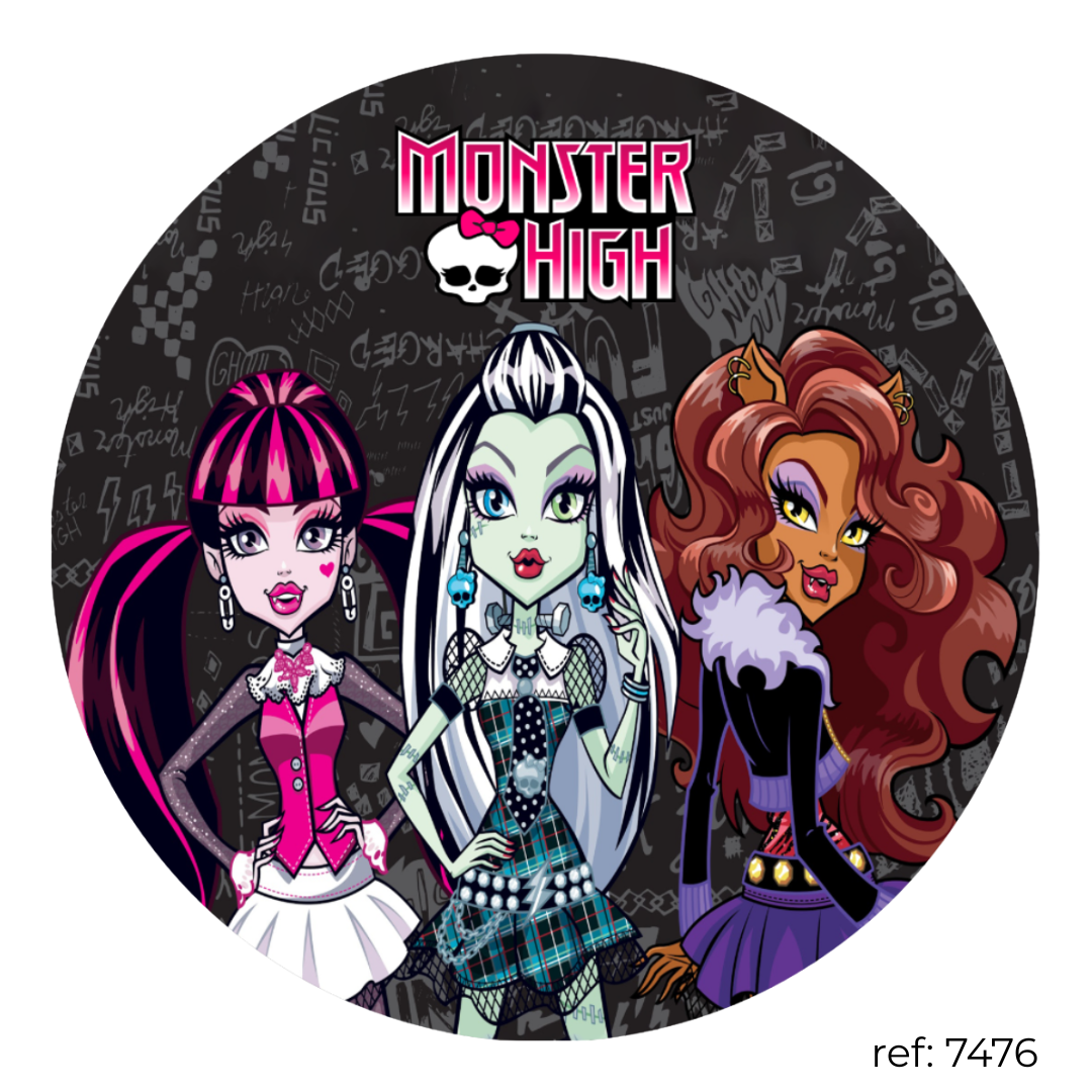 Monster High - Capa de Painel Redondo