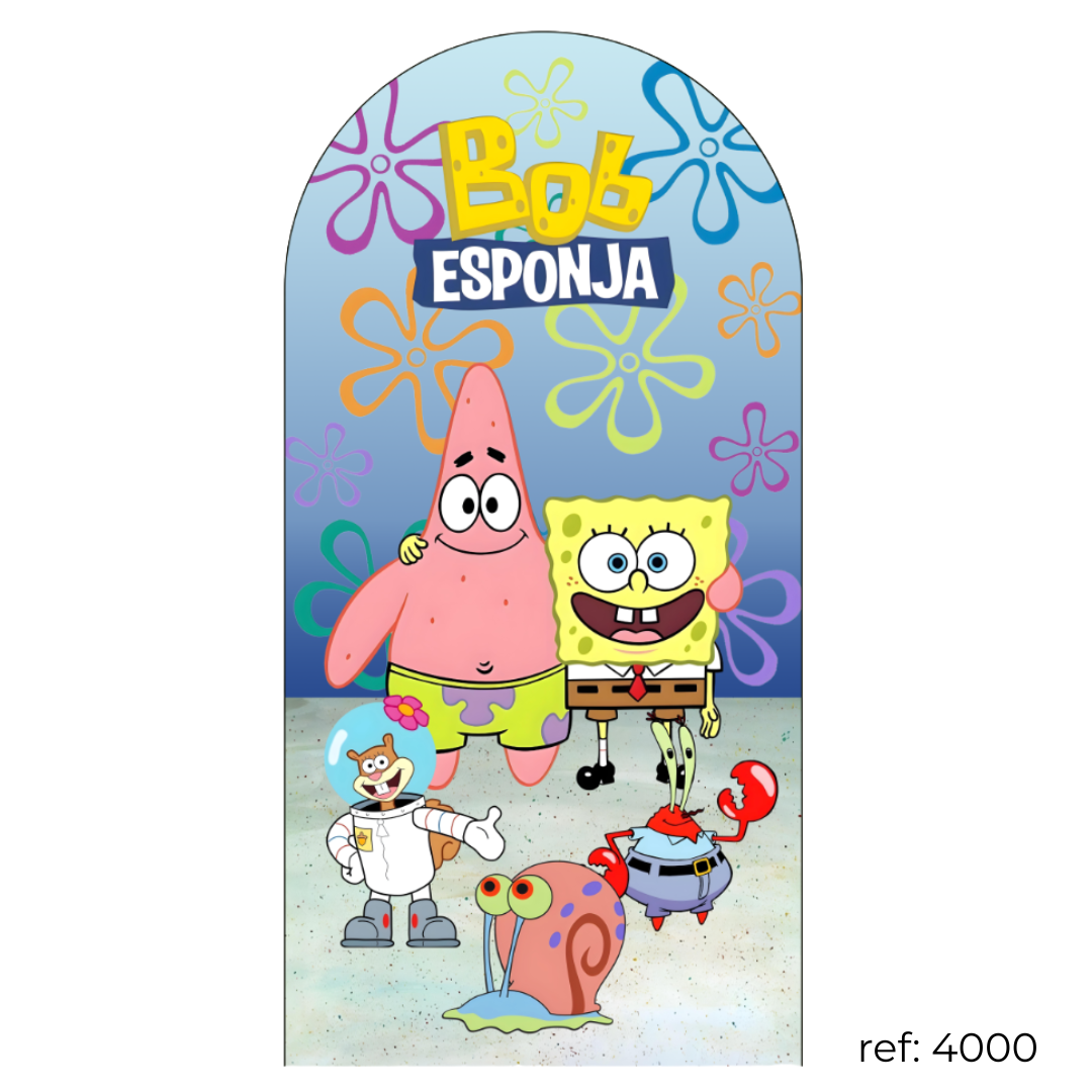 Bob Esponja - Capa de Painel Romano Veste Fácil 100x200