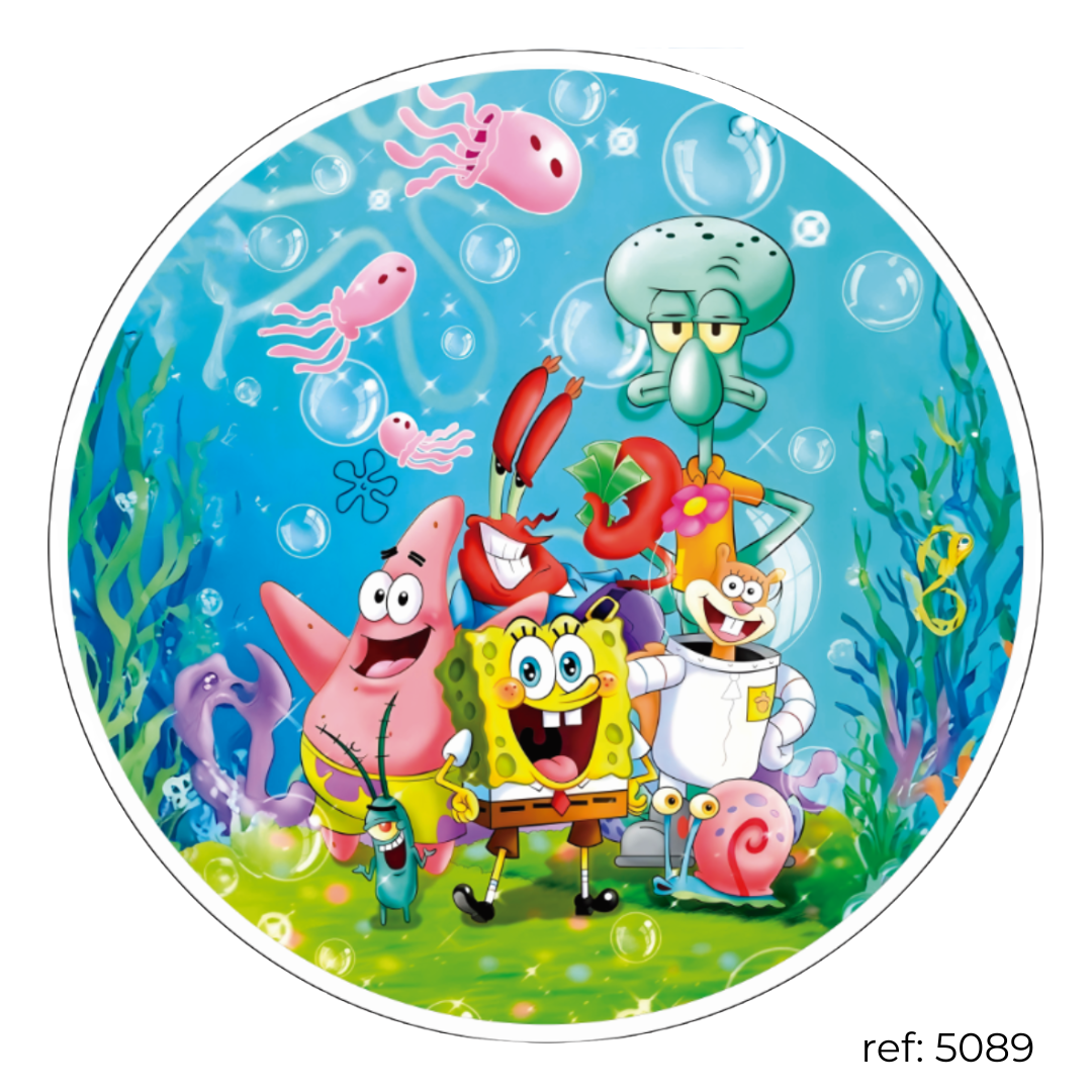 Bob Esponja - Capa de Painel Redondo