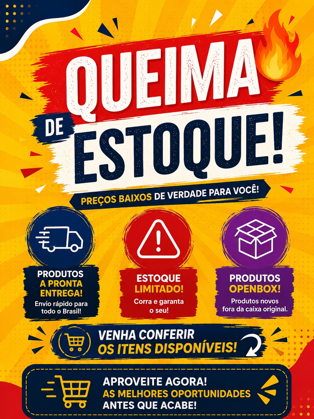Queima de estoque - Variados