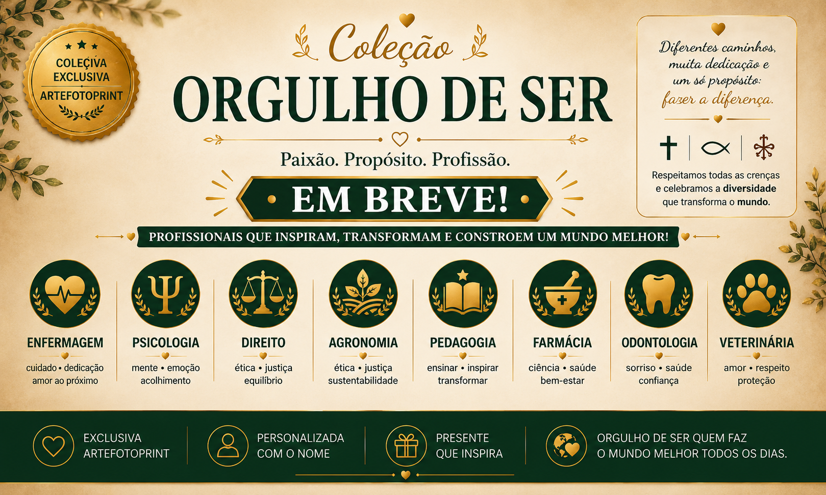em breve canecas profissões