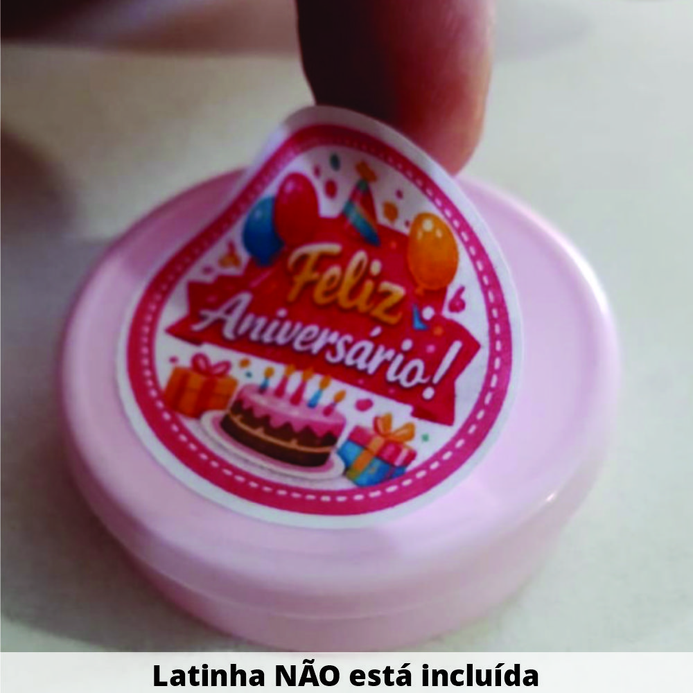 Kit Aniversário – Etiquetas Personalizadas (30 ou 50 unidades | 4cm ou 5cm)