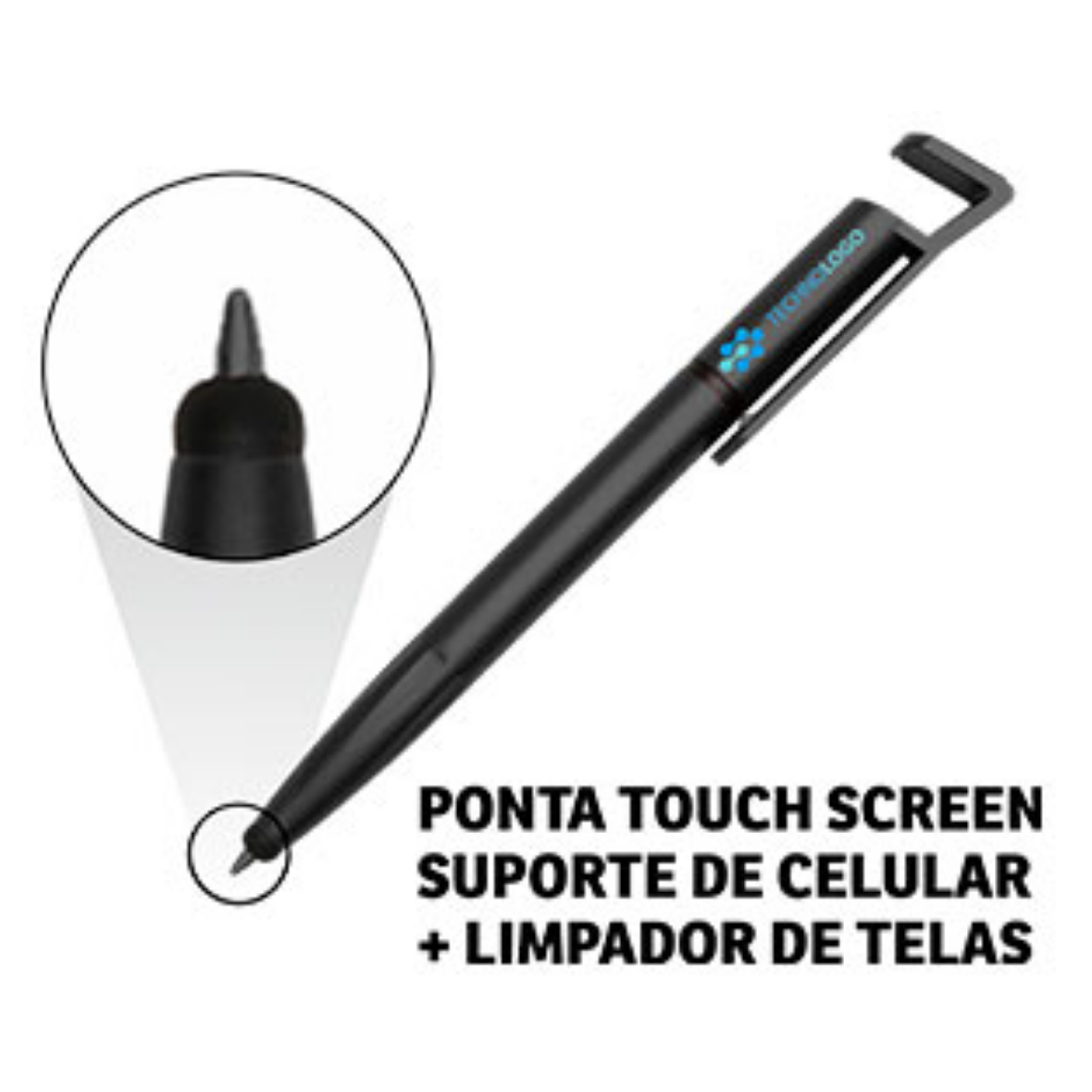 Caneta Multifunção Touch e Suporte