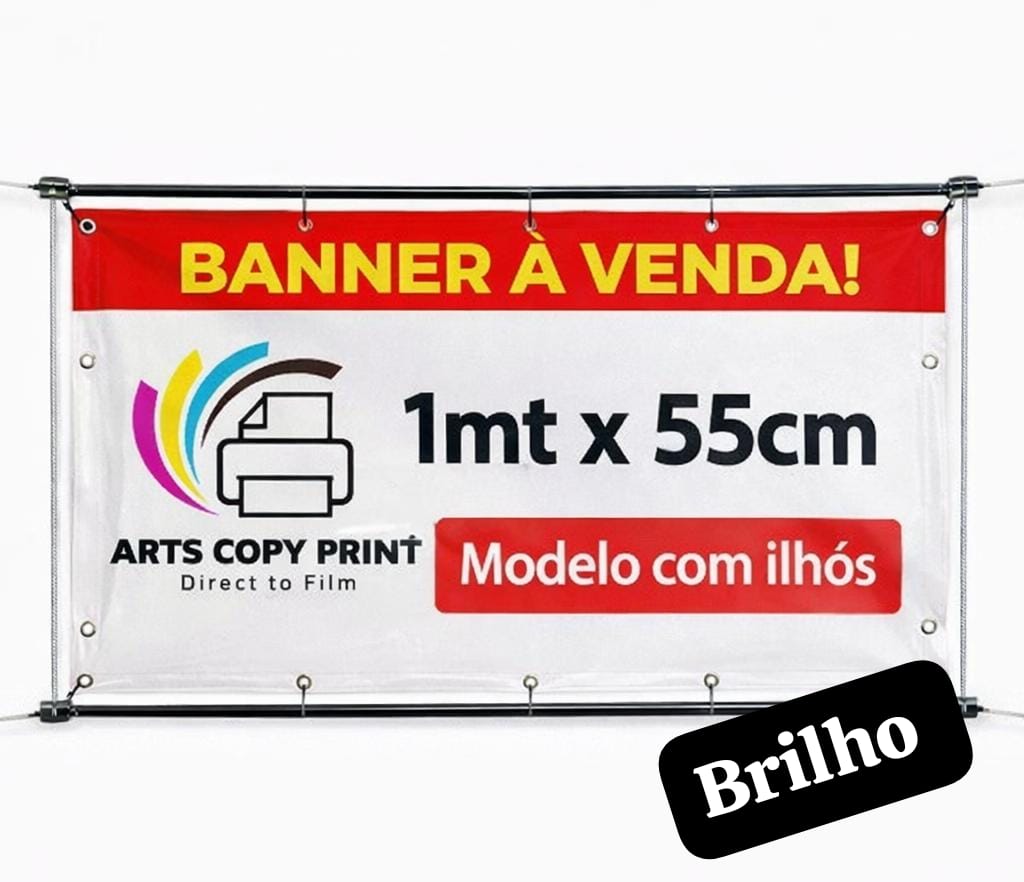 Banner 1mt x 55cm (ilhós /Brilho)