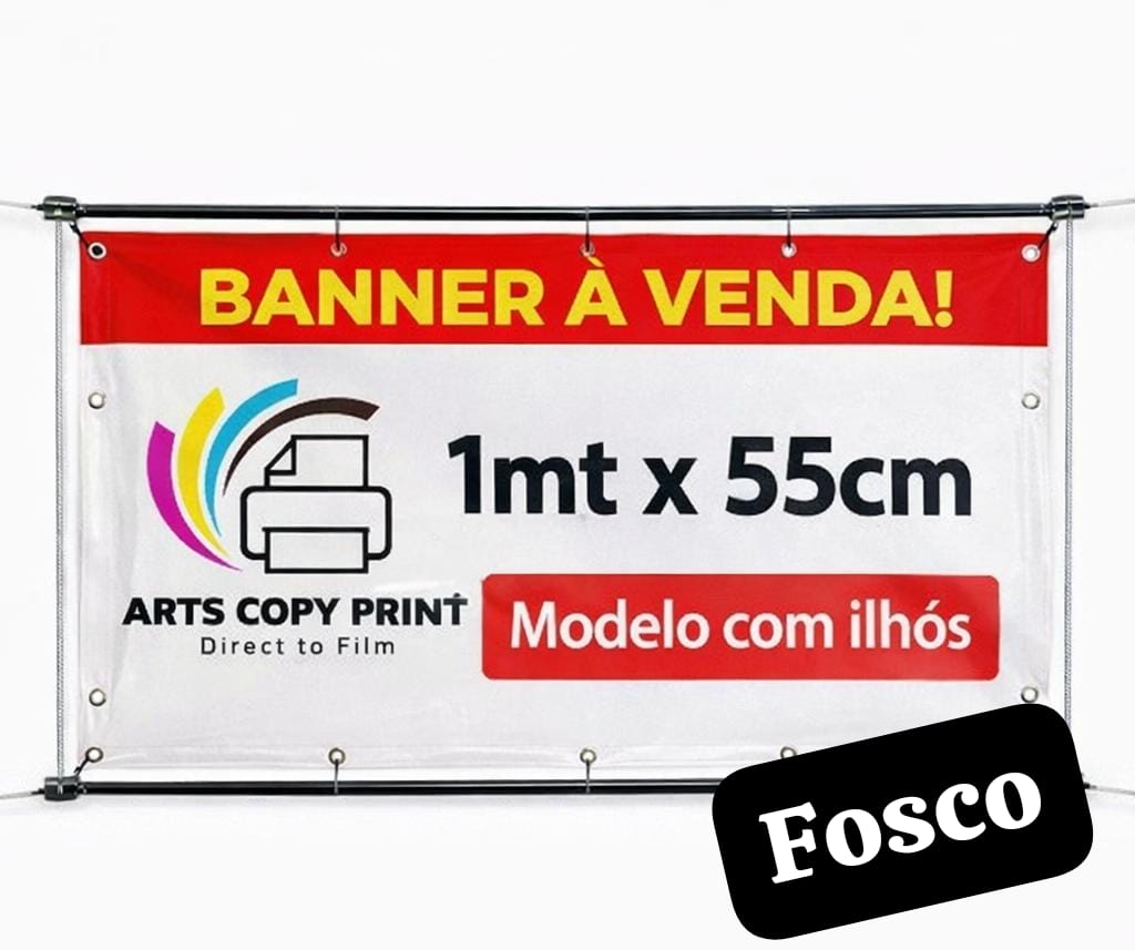 Banner 1mt x 55cm (ilhós/fosco)