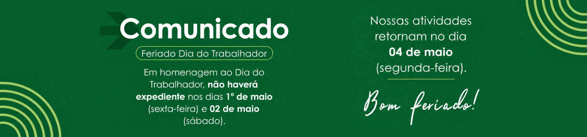 Feriado 1 Maio