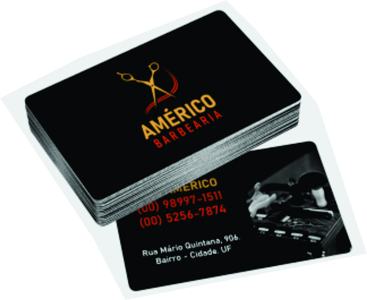 Cartão de visita cantos arredondados