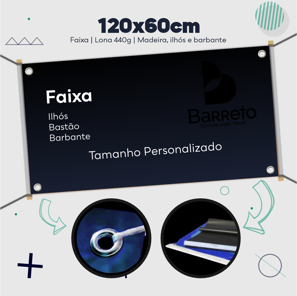 Faixa 120x60cm