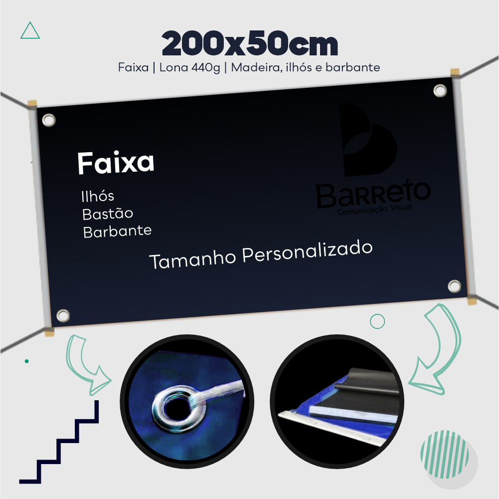 Faixa 200x50cm