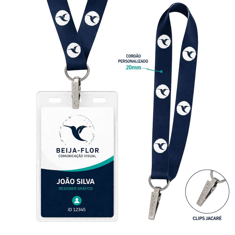 05 Crachás + Cordões Personalizados