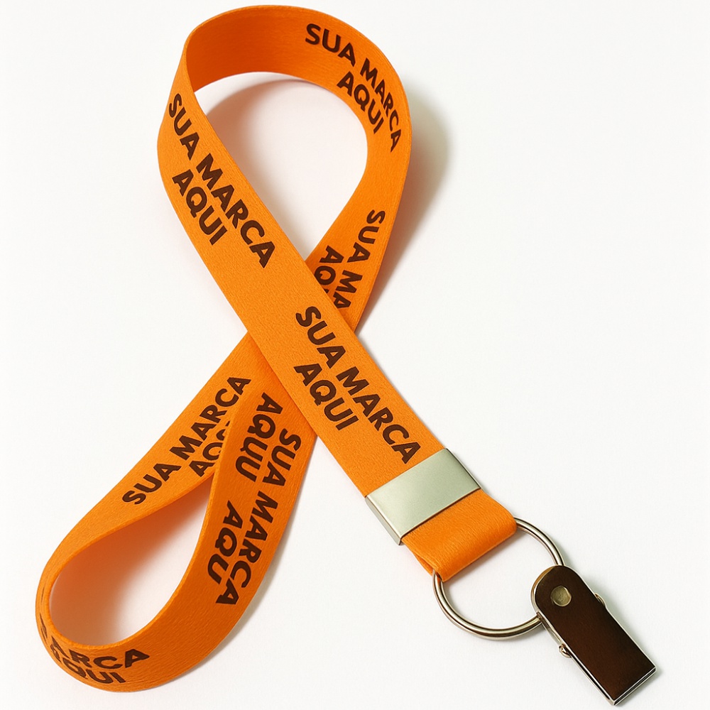 Cordão para Crachá Personalizado Frente e Verso com Jacaré | Caicó Brindes - 07102503