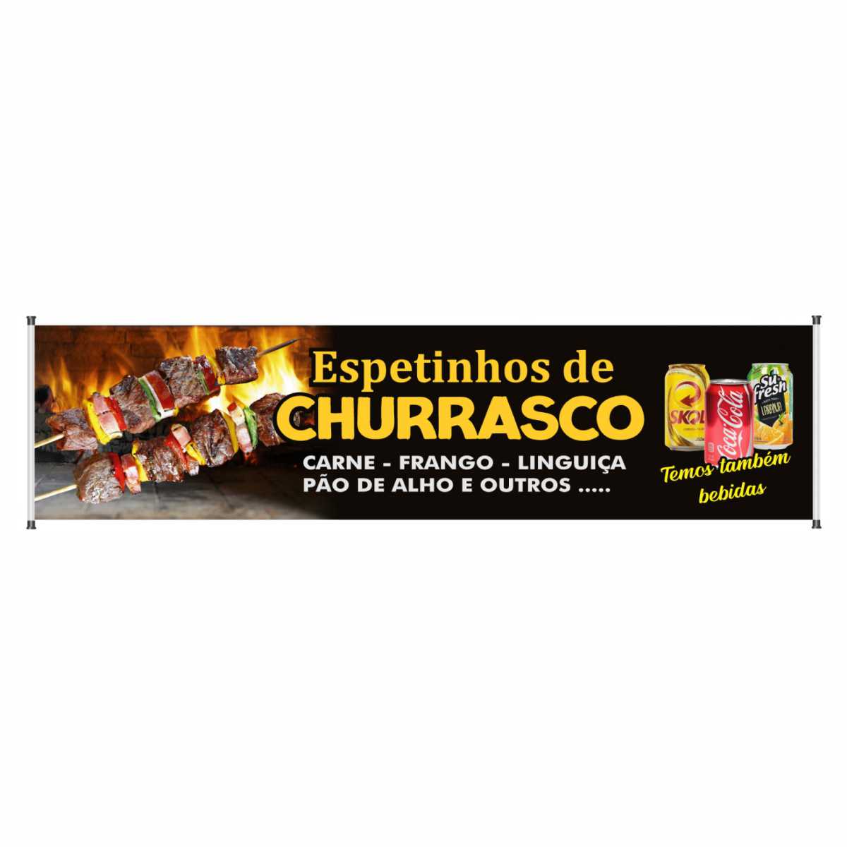 Faixa espetinhos de churrasco  mod200