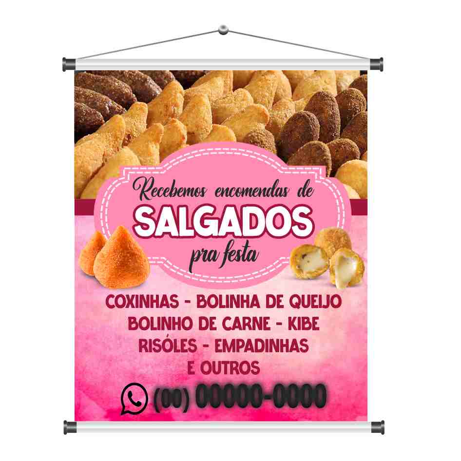 Banner Salgados para Festa mod499