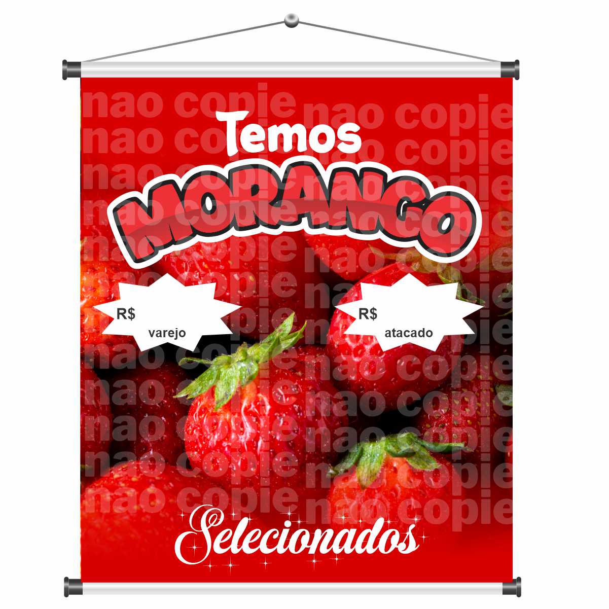 Banner Temos Morango (Varejo/Atacado) mod510