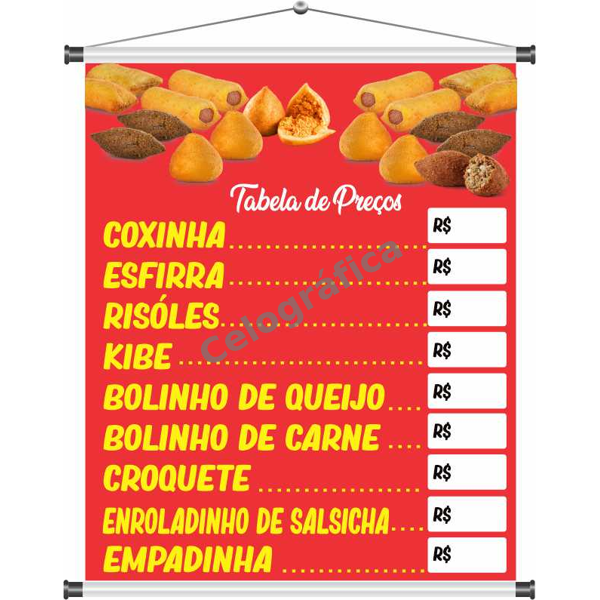 Banner Tabela de Preços (Salgados) mod82