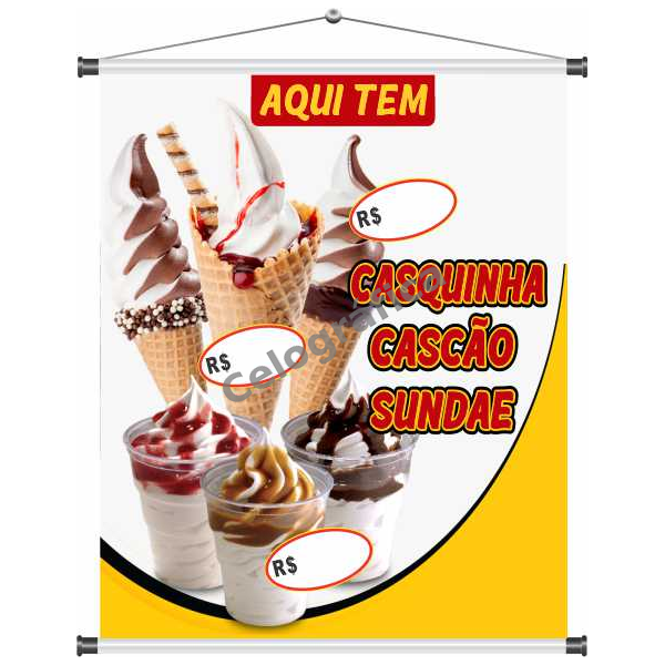 Banner Casquinha, Cascão e Sundae mod89