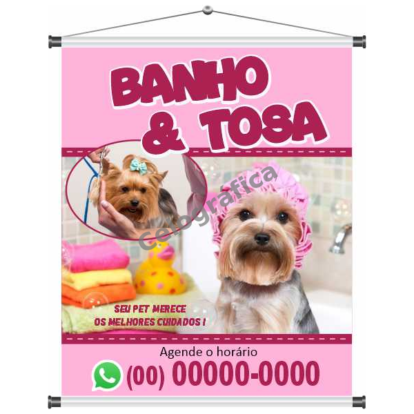 Banner Banho & Tosa mod100