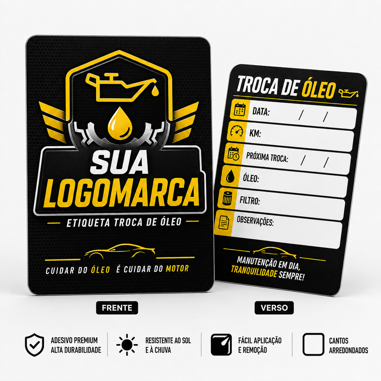 Etiqueta Troca de Óleo