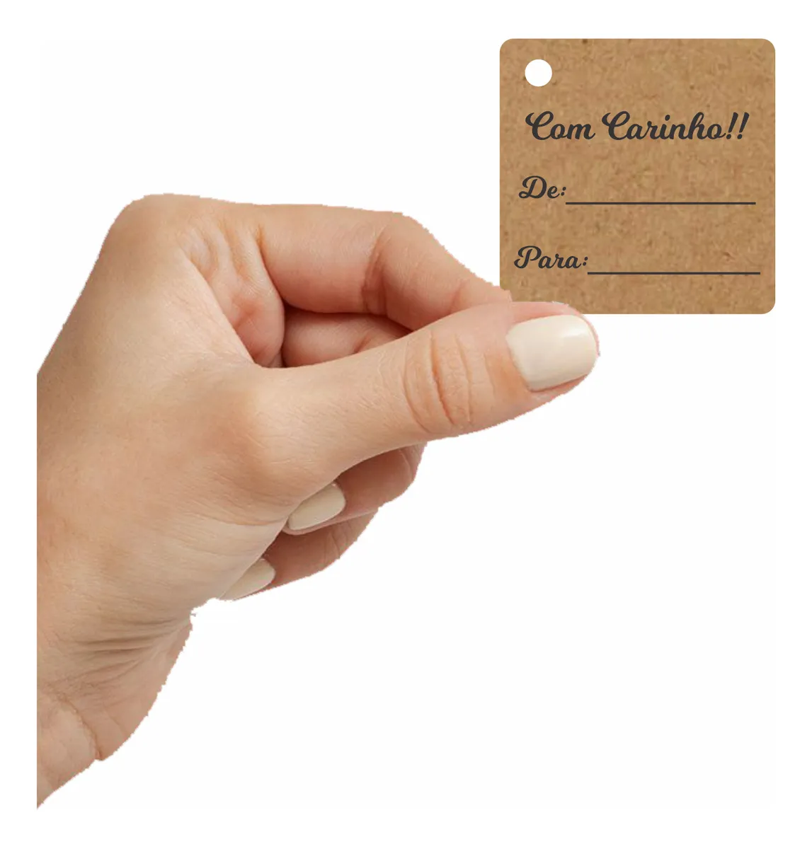Tag Em Kraft Com Carinho - De Para - Tsp007