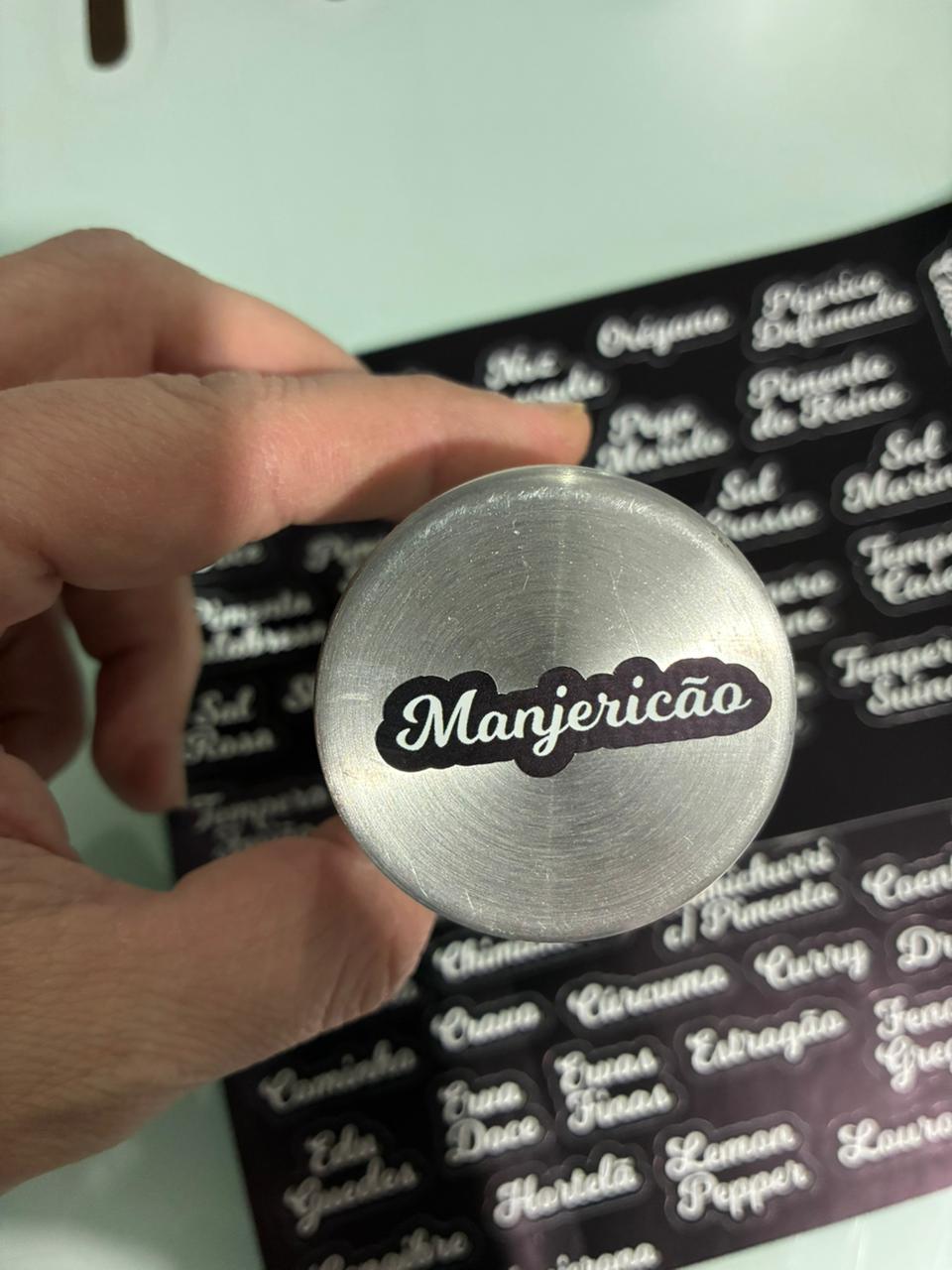 74 Etiquetas / Adesivos Para Porta Temperos e Condimentos feito em Adesivo Vinil à Prova D\'Água