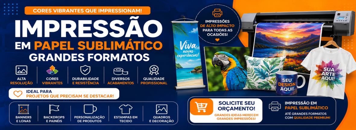 impressão em papel sublimático